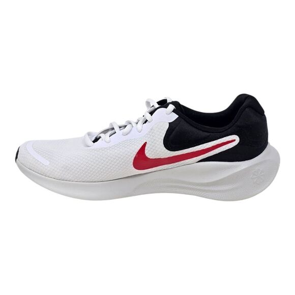 Nike Revolution 7 Running Shoes FB2207-102 Mens Sizes White Fire Red Black - Picture 6 of 6